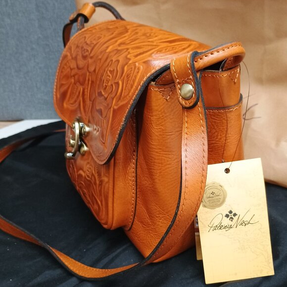 Patricia Nash 10-year Anniversary Rose Tooled Vintage Veg Tan Handbag - Picture 3 of 7